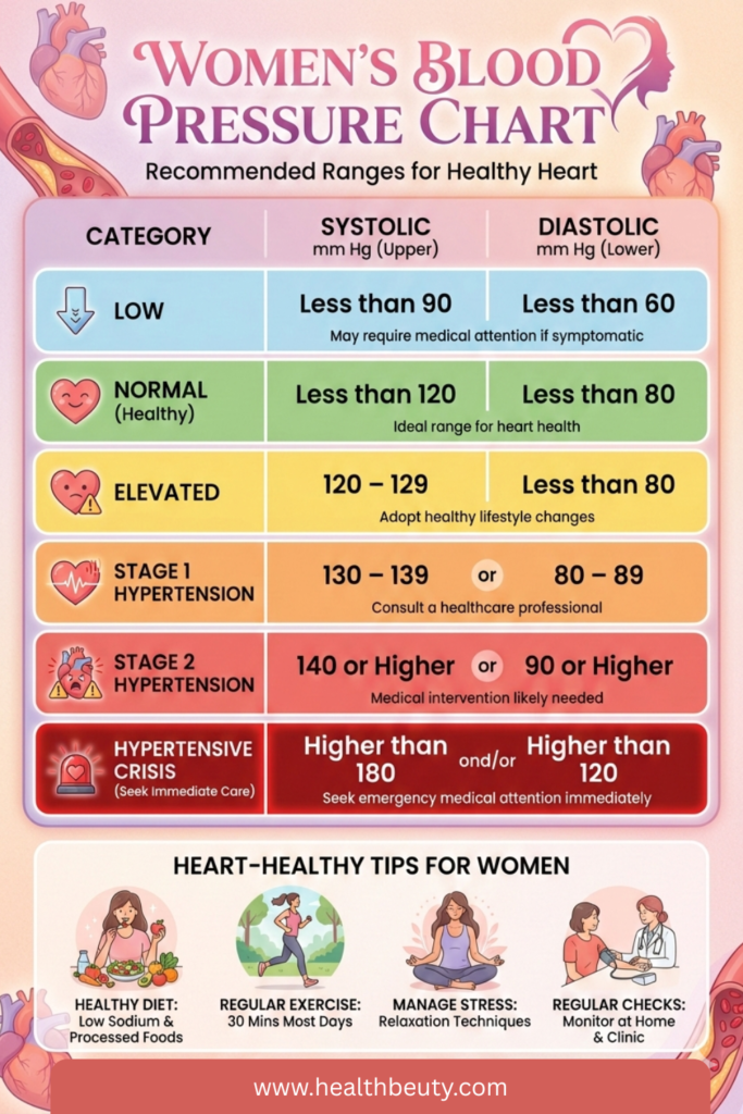 Blood Pressure Chart Women