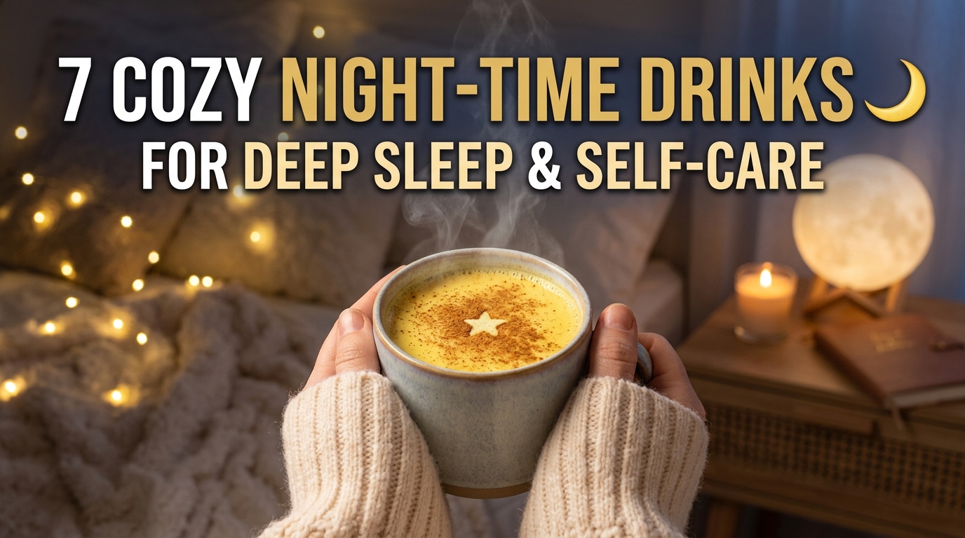 Read more about the article 🌙 7 Cozy Night-Time Drink Recipes for Deep Sleep & Self-Care Aesthetic
